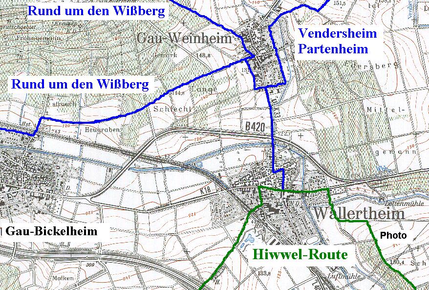 Hiwwel-Route nach Wallertheim Hiwwel-Route nach Wallertheim